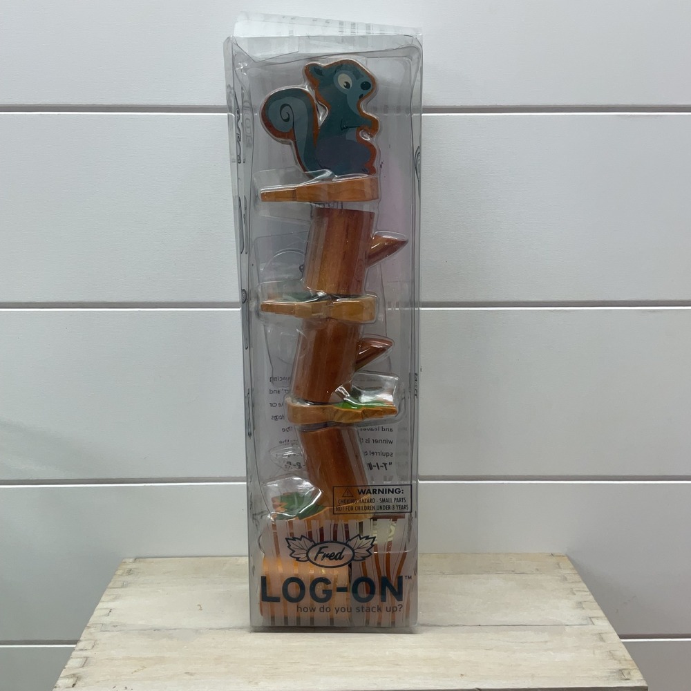 Fred & Friends Log-On Balancing Game Squirrel Stacking Tower 12 Pieces New 2006